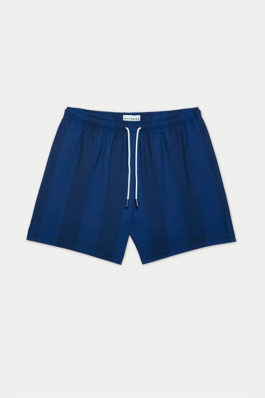 NEW MAVRANS men's tonal cabana swim short in navy